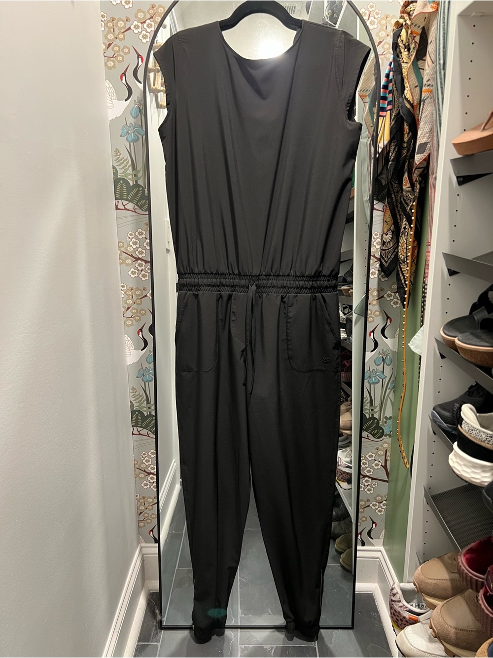 Albion Fit Jetsetter Jumpsuit Crop Jogger Black Medium - Picture 2 of 12